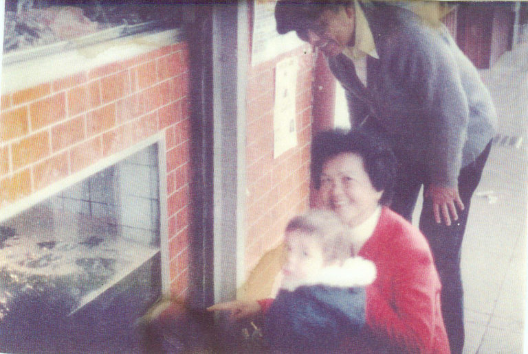 Vintage photo of Dr Chan with Family
